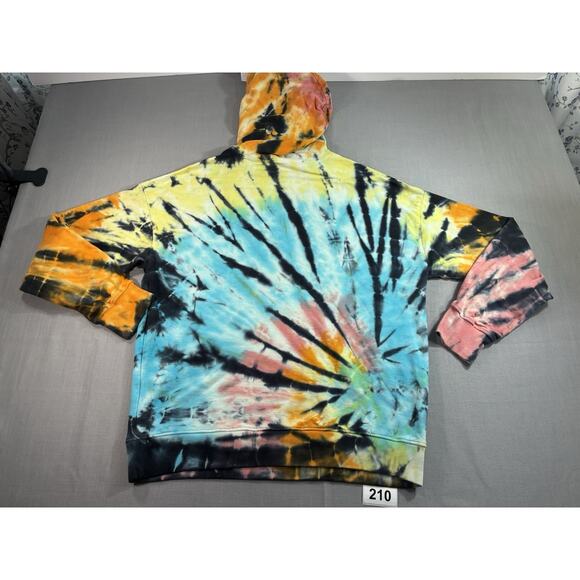 Orange Kiss Self Love Tie Dye Hoodie Sweatshirt Women’s Medium Pullover - Picture 8 of 8